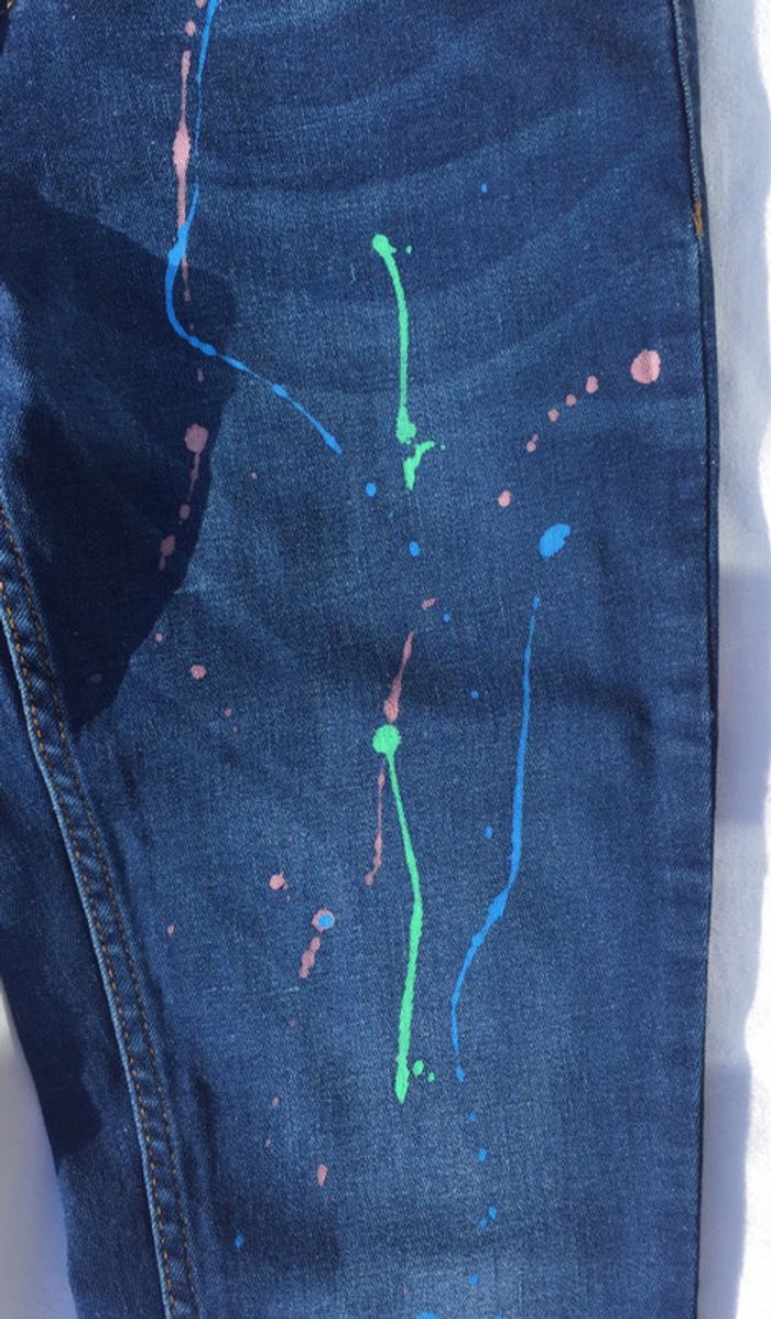 Jean brut effet peinture ASOS Denim T 38 - photo numéro 2
