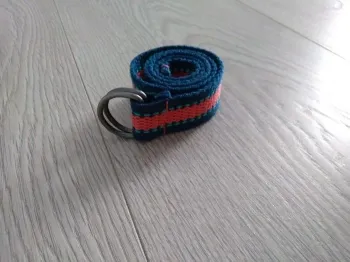 Ceinture garçon 56 cm bleue marine, orange et turquoise