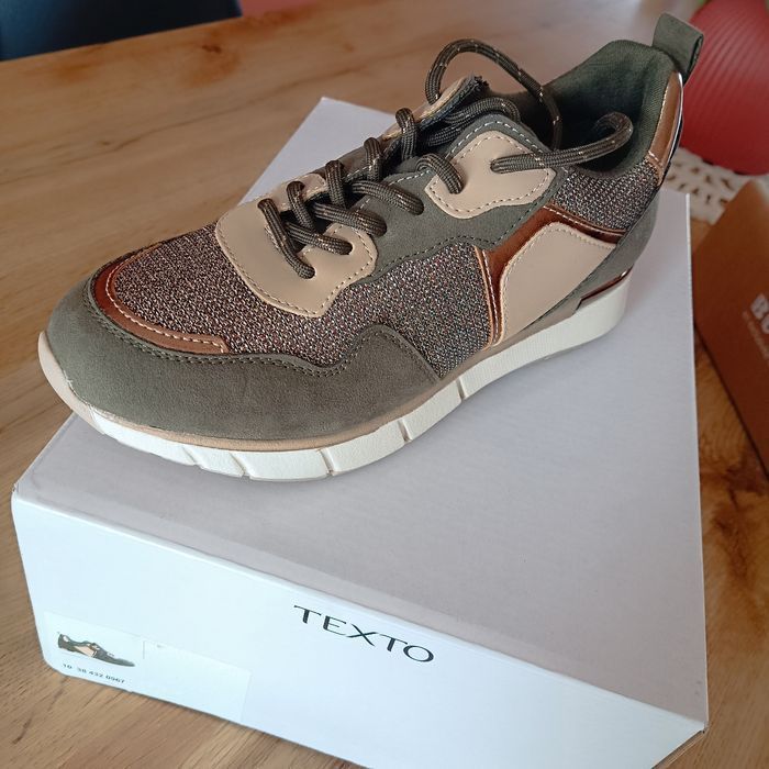 Texto baskets vert kaki cuivré irisé pointure 36 - photo numéro 6