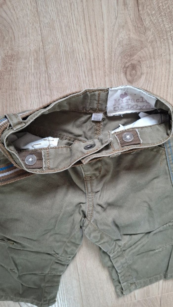 Pantalon kaki 9mois +ceinture NEUF - photo numéro 5