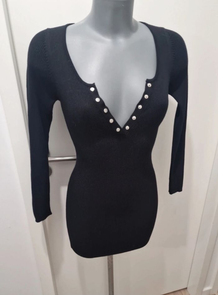 Robe courte noire moulante – Taille XS (34)