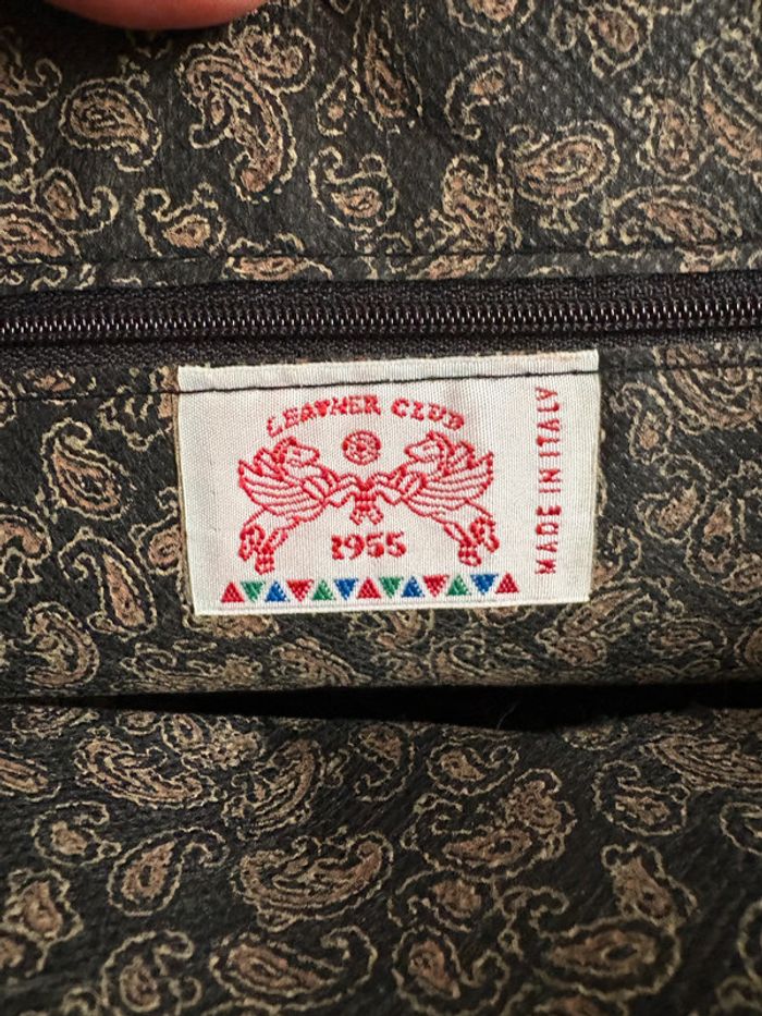 Sac à main vintage Lorenzo en cuir couleur marron - photo numéro 7