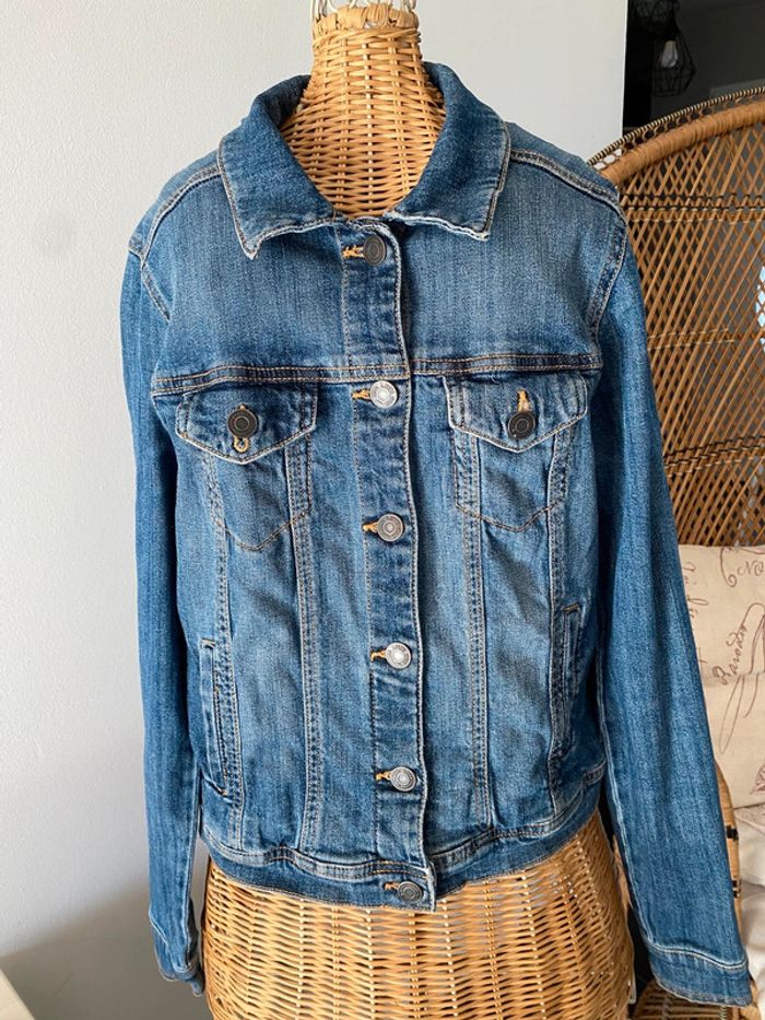 Blouson veste en jeans Jennyfer bleue taille XS / S - photo numéro 5