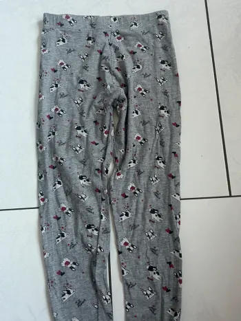 Legging gris chiens