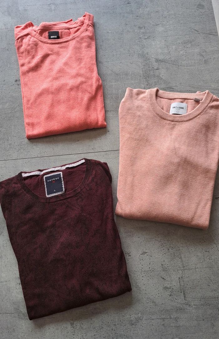 3 pulls fins taille L