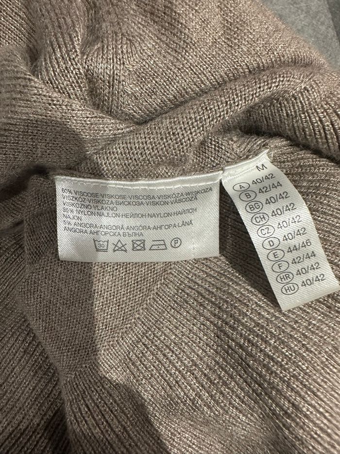 Cardigan en alpaga col cascade et perles beige taupe Your sixth sense T42/44 XL/XXL - photo numéro 4