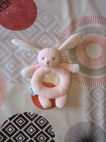 Hochet lapin 🐰 rose Jacadi comme neuf