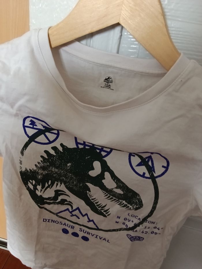 Tee-shirt Jurassic world blanc et multicolore - photo numéro 3