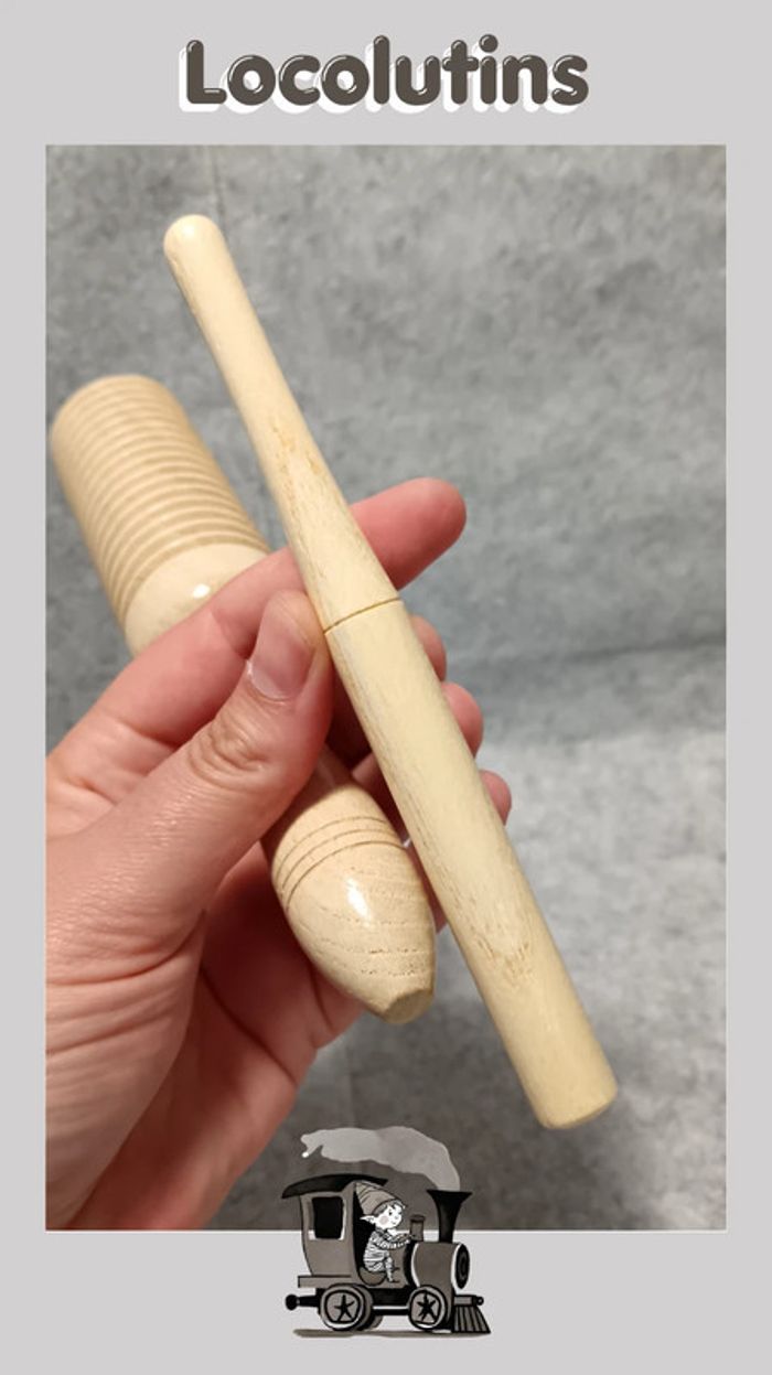 🚂 Guiro en bois – instrument de musique pour enfant - photo numéro 5