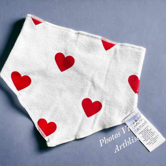 Ensemble 2P combinaison bandana coeurs Petit Bateau 6 mois TBE (19€) - photo numéro 4