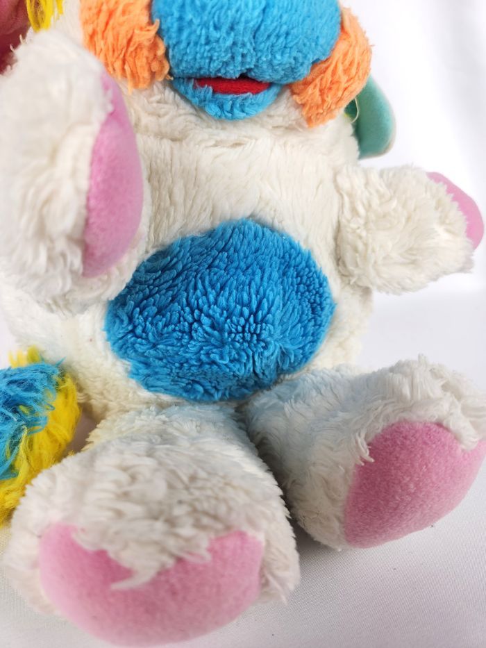 Peluche Popples Puffball Blanc - Mattel 1986 Vintage 30cm - photo numéro 3
