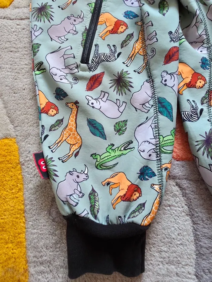 Combinaison de pluie iELM softshell animaux savane 98 cm 3 ans - photo numéro 3