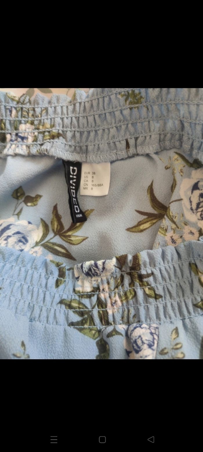 Robe fleurie bleue HM taille 38 - photo numéro 5
