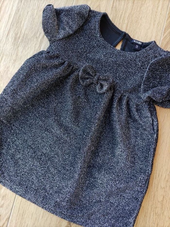 Robe bleu marine à paillettes Kiabi 9 mois