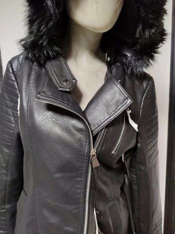 Manteau 3/4 cuir synthétique