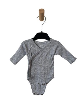 Body croisé gris à manches longues - Kitchoun 1 mois (54cm)