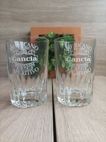 Lot 2 verres gancia americano 