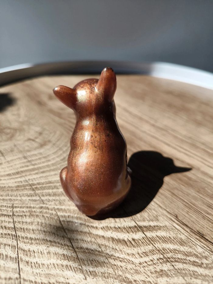 Bouledogue en résine marron neuf - photo numéro 4