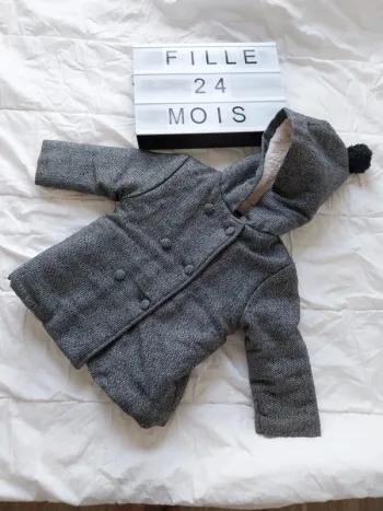 Manteau fourré fille 24 mois Kiabi