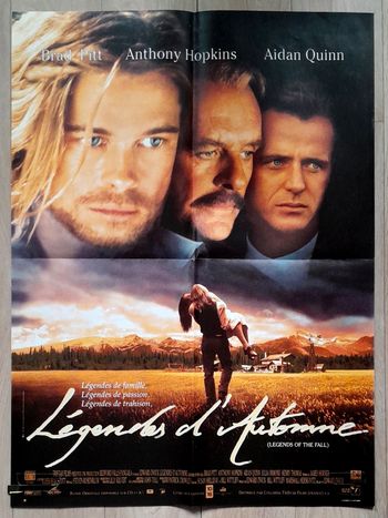 Affiche film cinéma légendes d'automne Brad Pitt