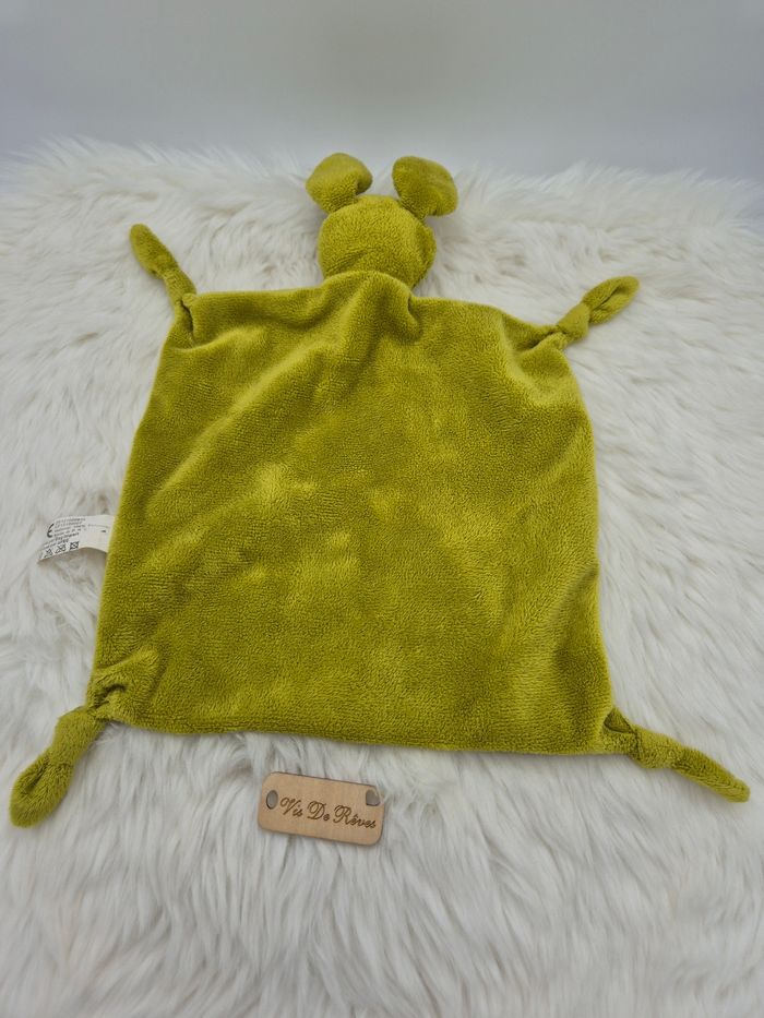 Doudou plat lapin Vert Au nom de la Rose - photo numéro 4