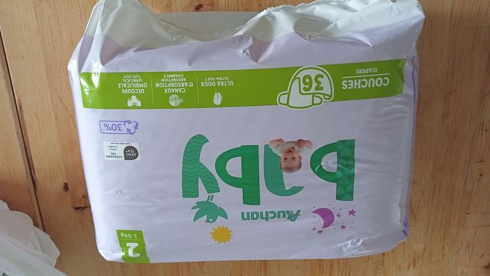 Couches bébé Auchan taille 2