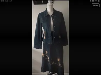 Tailleur jupe jean multiples