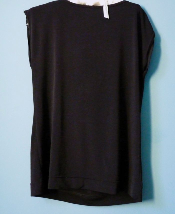 maillot haut Femme S 36 Cache cache fluide noir TBE zip épaules - photo numéro 3