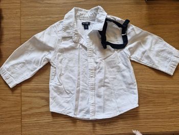 Chemise avec noeud papillon 9mois