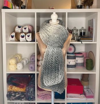 Écharpe nuage tricot