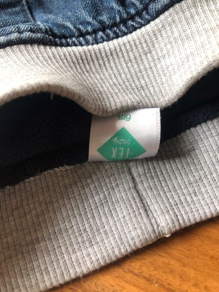 Pantalon dessus jean avec intérieur polaire bébé garçon Tex Baby taille 6 mois - photo numéro 3