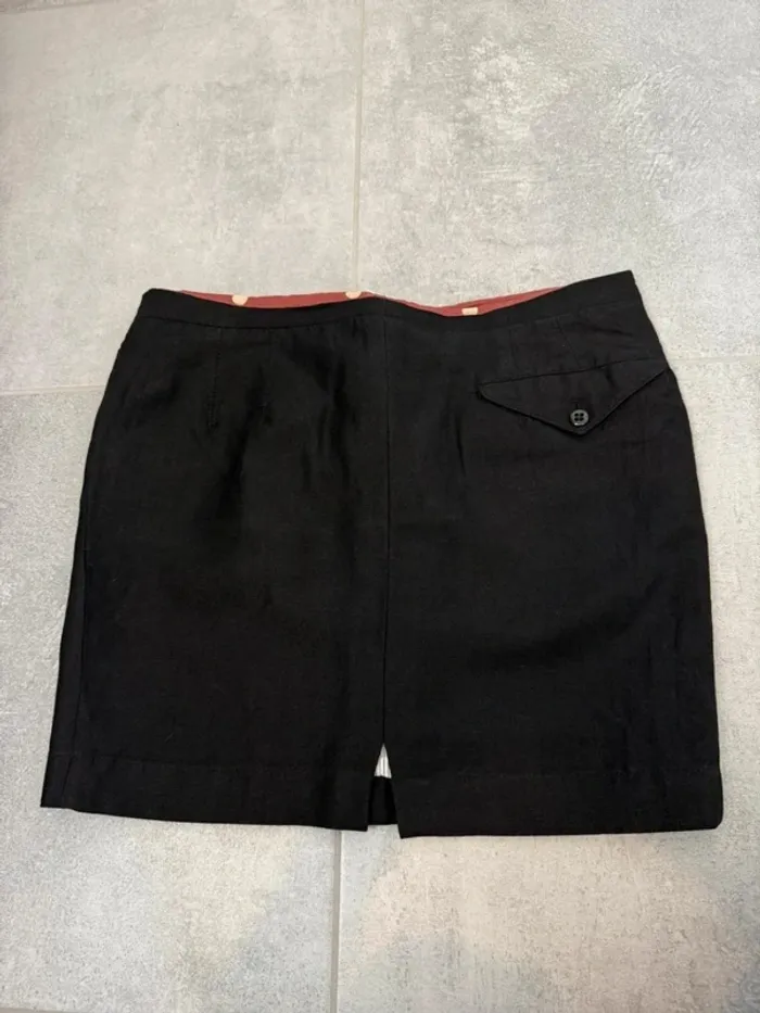Mini jupe Bellerose noire laine et coton taille 2 soit M parfait état - photo numéro 9