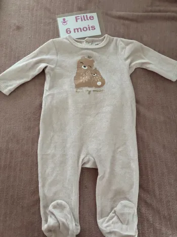 Pyjama velours 6 mois