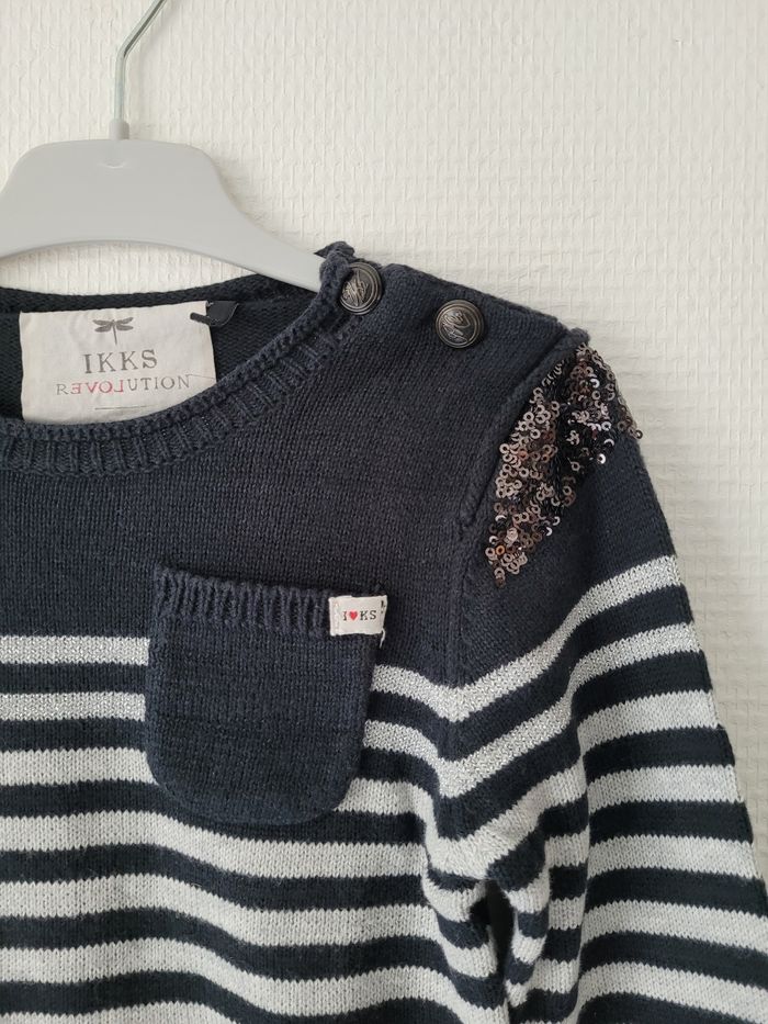 Pull rayé IKKS 4 ans TBE - photo numéro 3