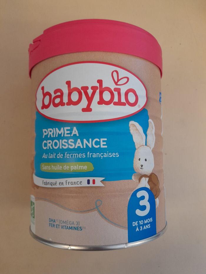 Lait babybio de 10mois à 3ans