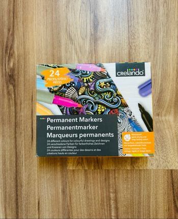 Boîte de feutres marqueurs permanents x24 Neuve Crelando