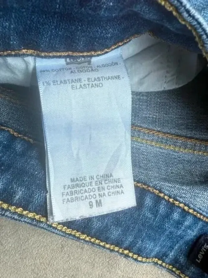 Jeans Levi's 518 W32 FR42 coupe patte d'eph évasé bleu Femme Women pan579b - photo numéro 6