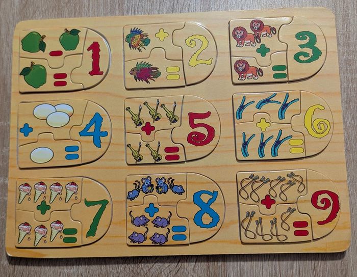 Puzzle en bois calcul