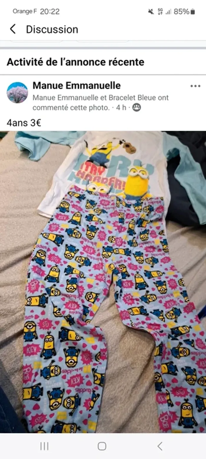 Pygama fille 4ans neuf