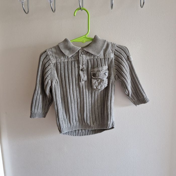 6 mois pull marron kaki