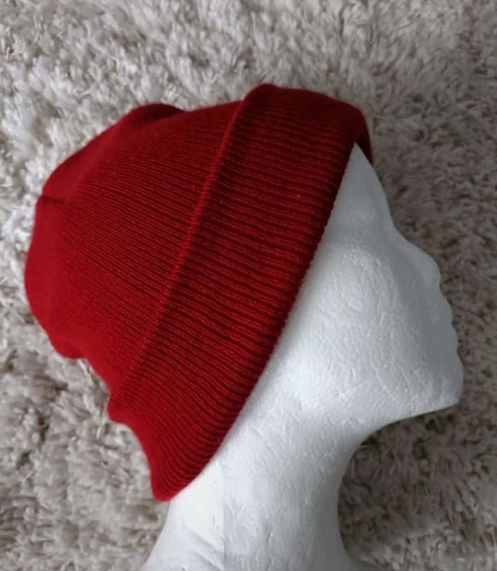 Bonnet milano rouge en 100% laine, taille unique