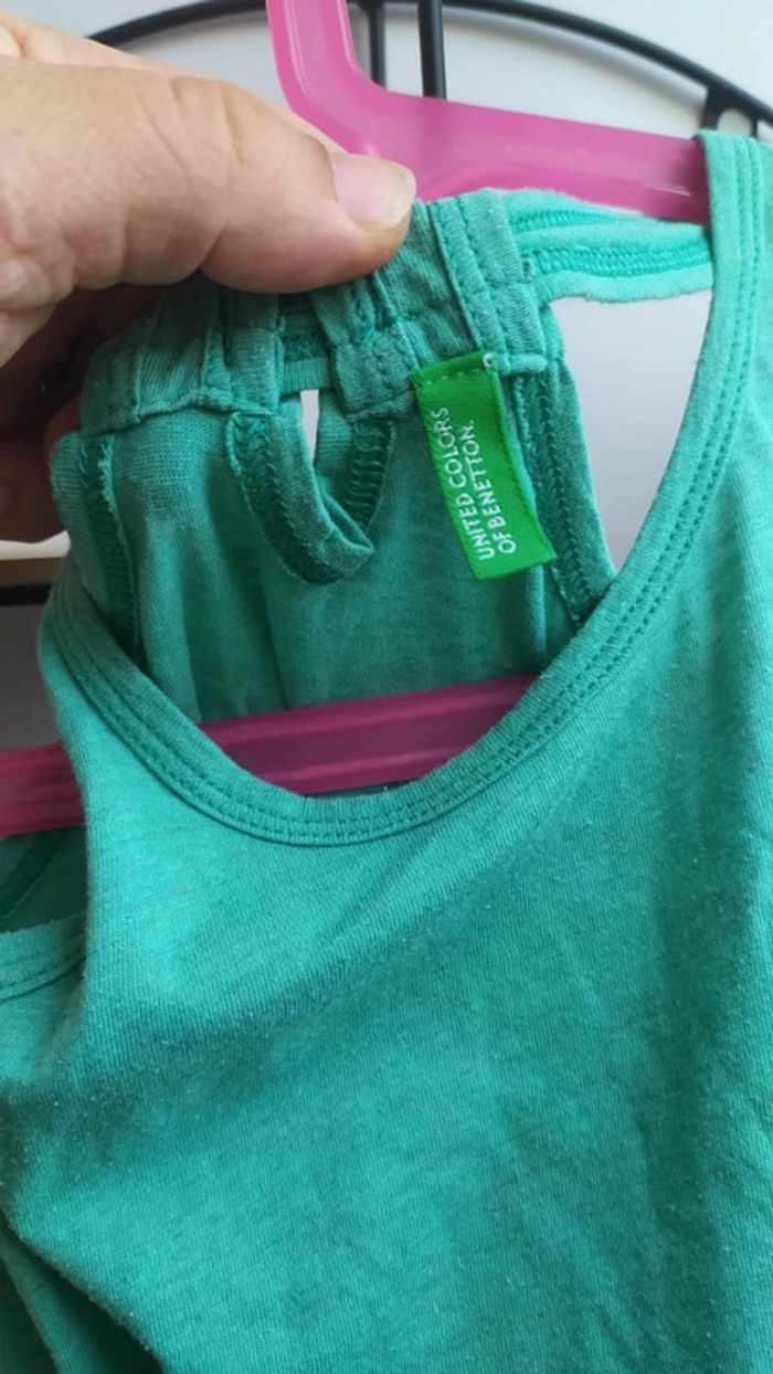 Robe sans manches verte Benetton 2 ans - photo numéro 2