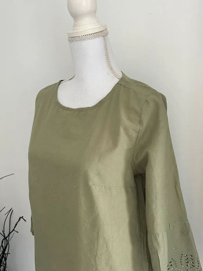 Blouse manches longues kaki Esmara taille 38 - photo numéro 2
