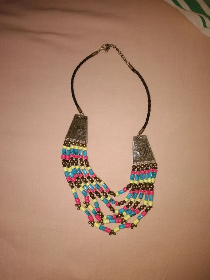 Collier ethnique multicolore avec tête de Mickey - photo numéro 2