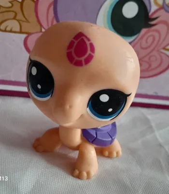 Figurine Littlest Pet Shop Tortue rose et violette