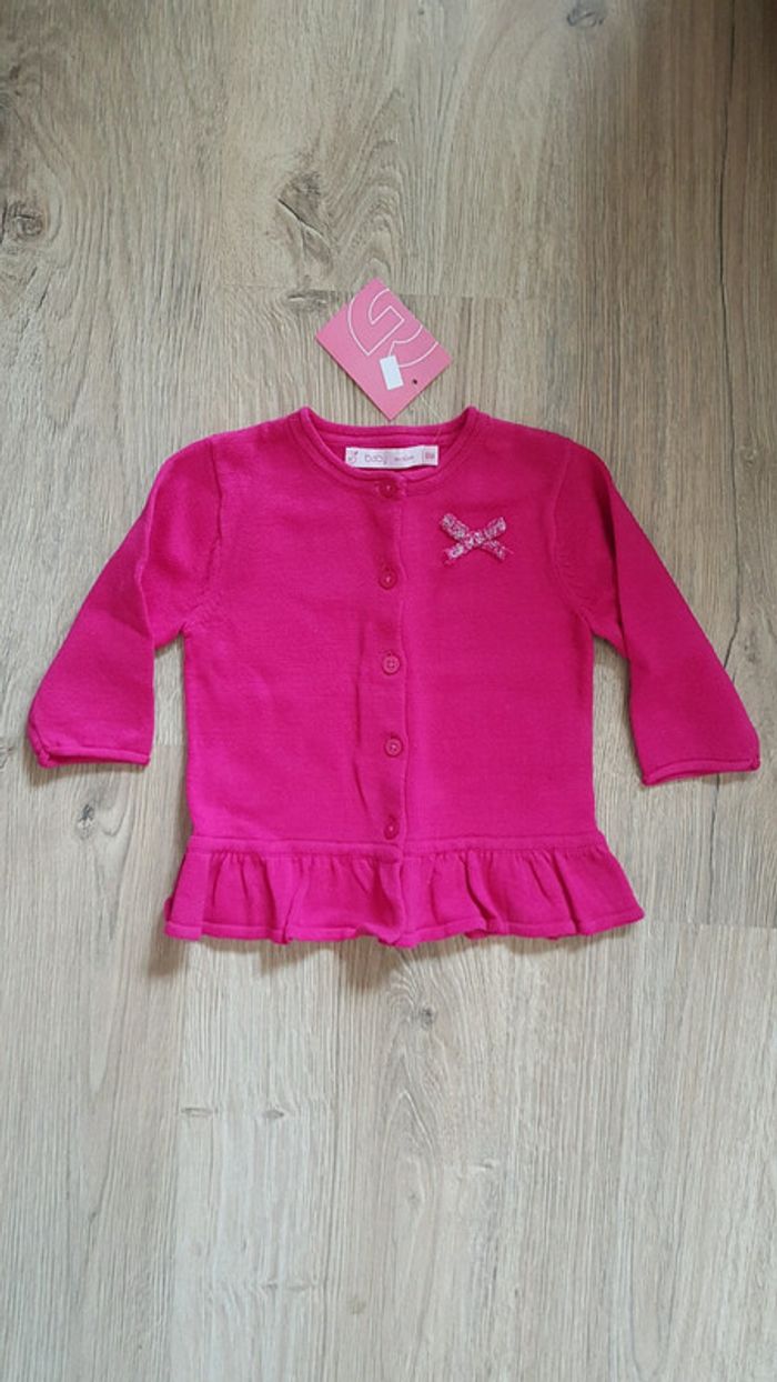 gilet fushia 6mois