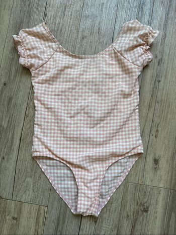 Maillot de bain body Vichy rose Zara 3/4 ans