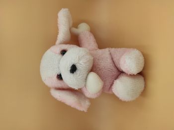 Peluche Chien Rose et Blanc Ajena Vintage