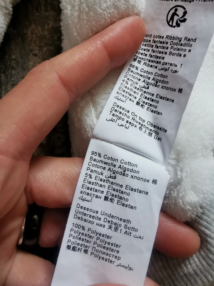 🍓Gilet veste à capuche blanc crème IKKS polaire 24mois🍓 - photo numéro 10