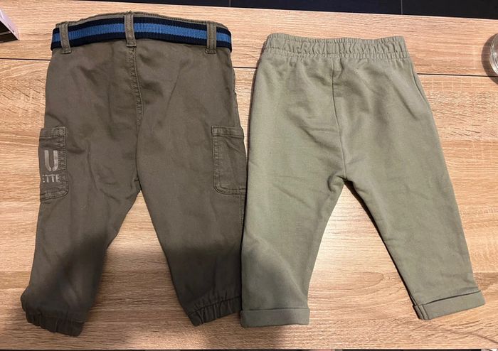 Lot 2 pantalons 12 mois kaki - photo numéro 2